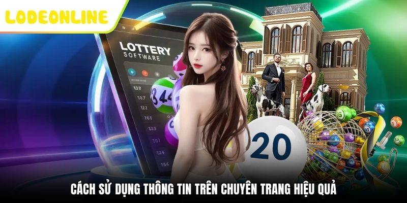 Phương pháp sử dụng thông tin trên chuyên trang hiệu quả